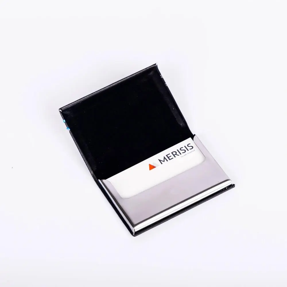 Personalized Black and Silver Visiting Card Holder